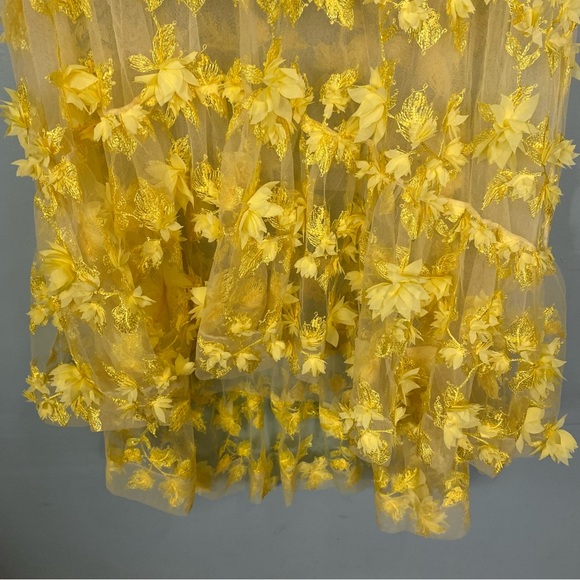 Helsi Athena Strapless Midi Gown Floral Midi 3D Applique XL - Picture 5 of 10